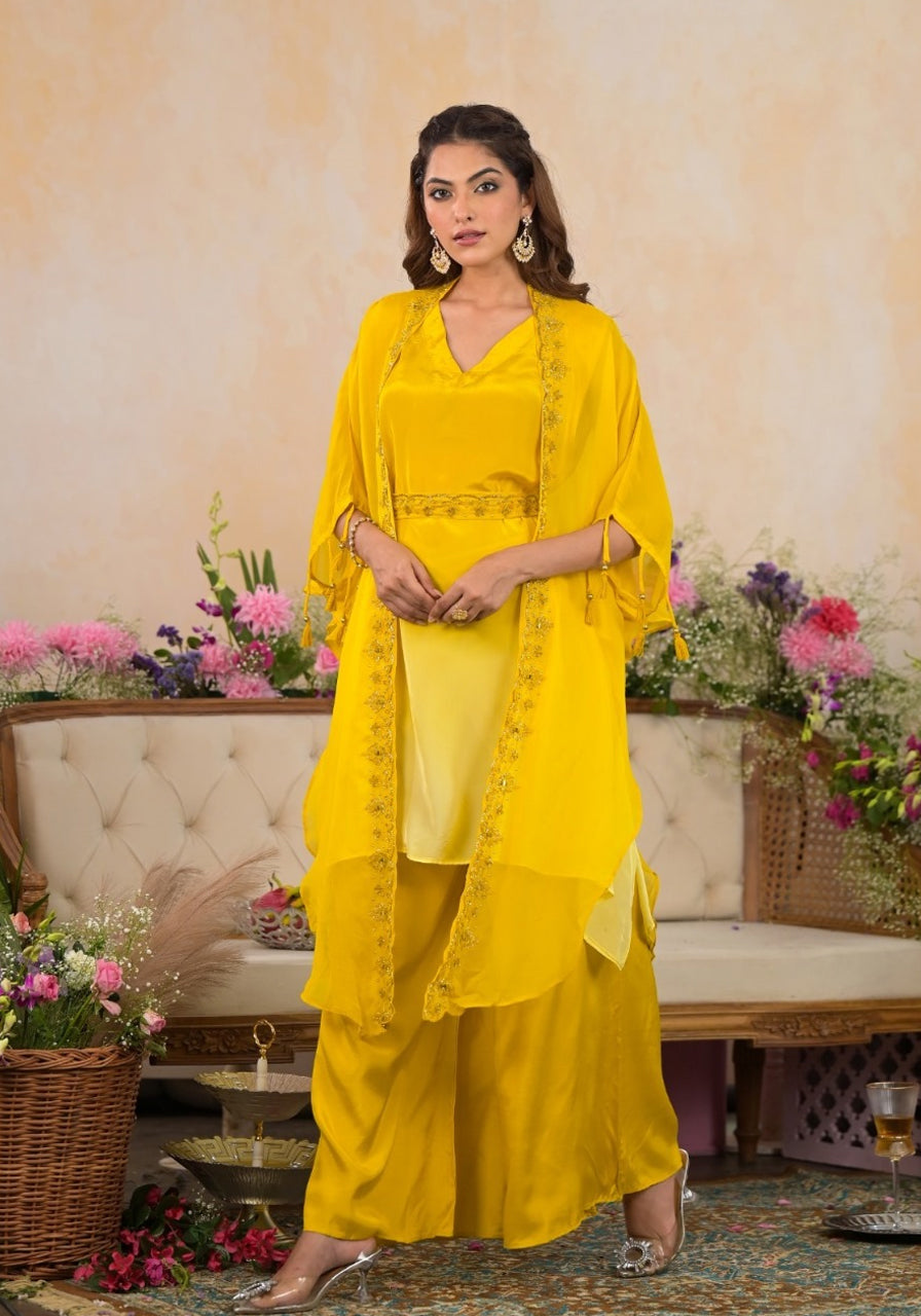 Yellow Haldi Indo Western