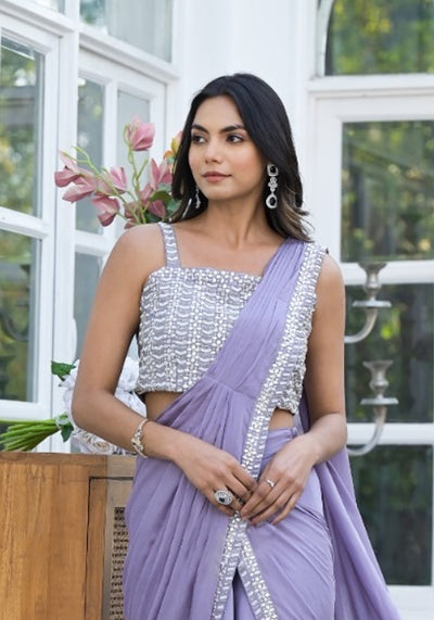 Purple Saree