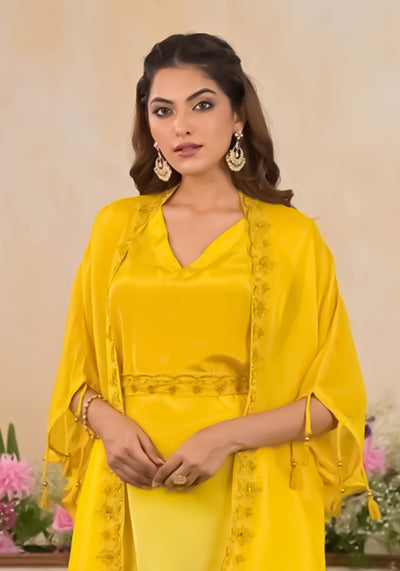 Yellow Haldi Indo Western