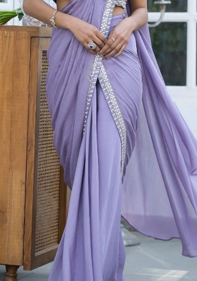 Purple Saree